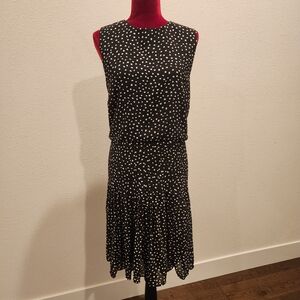 Ann Taylor Black and White Midi Dress